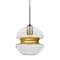 Besa Lighting Hula 8 Cord Pendant, Clear/Gold, Bronze Finish, 1x60W Medium base 1JT-HULA8GD-BR - alternate 1
